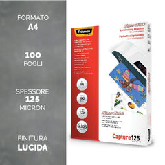 SuperQuick Pouches A4 da 125 Micron lucide