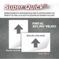 SuperQuick Pouches A4 da 125 Micron lucide