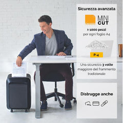 Distruggi documenti a miniframmento LX210 per piccolo ufficio con INTELLIBAR