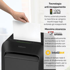 Distruggi documenti a miniframmento LX210 per piccolo ufficio con INTELLIBAR