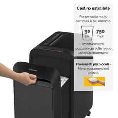 Distruggi documenti a miniframmento LX220 per piccolo ufficio con INTELLIBAR