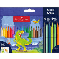 PENNARELLI UNICORNO E DINOSAURO COLORI STANDARD + 6 COLORI METALLIZZATI