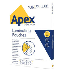 POUCHES PLASTIFICAZIONE LIGHT A3 LUCIDA - APEX BY FELLOWES