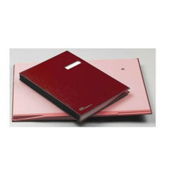 LIBRO FIRMA ROSSO CON PORTA ETICHETTA INTERCAMBIABILE