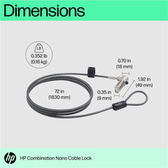 Cavo di sicurezza a combinazione HP Nano Security Lock