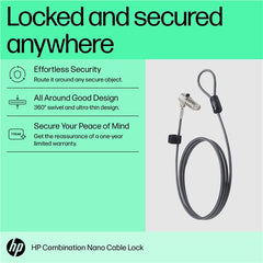 Cavo di sicurezza a combinazione HP Nano Security Lock