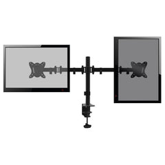 EQUIP - STAFFA DOPPIO MONITOR 13"-27" PAN & TILT ARTICOLATA DA SCRIVANIA, 360°