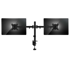 EQUIP - STAFFA DOPPIO MONITOR 13"-27" PAN & TILT ARTICOLATA DA SCRIVANIA, 360°