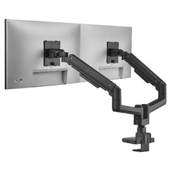 EQUIP - STAFFA DOPPIO MONITOR 17"-35" ROBUSTO PAN & TILT DA SCRIVANIA, NERO