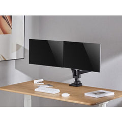 EQUIP - STAFFA DOPPIO MONITOR 17"-35" ROBUSTO PAN & TILT DA SCRIVANIA, NERO