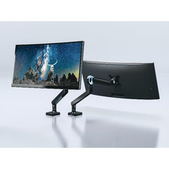 EQUIP - STAFFA MONITOR 17"-35" "PREMIUM" PAN & TILT DA SCRIVANIA, NERO