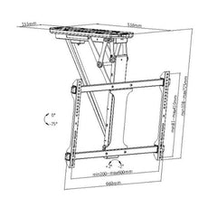 EQUIP - STAFFA TV 32"-70" MOTORIZZATA DA SOFFITTO RIBALTABILE