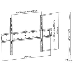 EQUIP - STAFFA TV 37"-70" SLIM DA PARETE