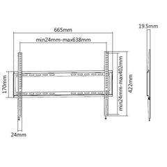 EQUIP - STAFFA TV PARETE 37"-70"