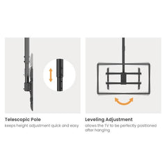 EQUIP - STAFFA DOPPIA TV 34"-60" A SOFFITTO