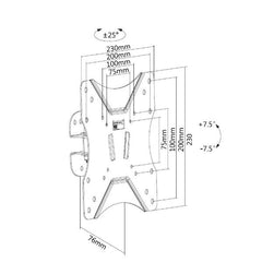 EQUIP - STAFFA TV PARETE 23"-42" Pivoting