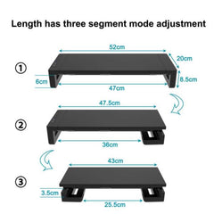 EQUIP - SUPPORTO ERGONOMICO PER MONITOR con USB (USB-A x 4, USB-C x 1)