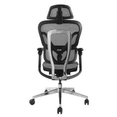 EQUIP - SEDIA DA UFFICIO ERGONOMICA PREMIUM, con poggiatesta e braccioli, Grigia