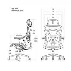 EQUIP - SEDIA DA UFFICIO ERGONOMICA PREMIUM, con poggiatesta e braccioli, Blu/Nera