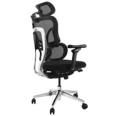 EQUIP - SEDIA DA UFFICIO ERGONOMICA PREMIUM, con poggiatesta e braccioli, Nera