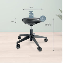 Leitz Ergo Sgabello con Ruote e Seduta Comfort