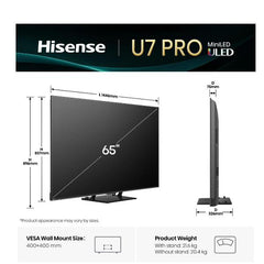 65 U7Q PRO MINI LED 4K UHD SMART VIDAA REFRESH RATE 165HZ