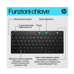 Tastiera Bluetooth multi-dispositivo compatta HP 350