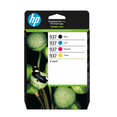 Confezione da 4 cartucce di inchiostro CMYK originali HP 937