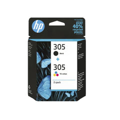 Confezione da 2 cartucce di inchiostro originale HP 305 in Tri-color/ nero - Blister