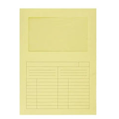Cartelline Con Finestra 120gr - Confezione da 50 Pezzi - Giallo