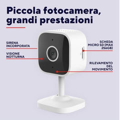TELECAMERA SICUREZZA IPCAM FISSA DA INTERNO WI-FI 2,4GHz + 5 GHz - TRUST IPCAM-2900 INDOOR - BIANCO
