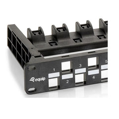 EQUIP - PATCH PANEL 24-PORTE KEYSTONE NON SCHERMATO 19" 1U, Nero