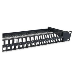 EQUIP - PATCH PANEL 48-PORTE KEYSTONE CAT.6 NONO SCHERMATO 19" 1U, Nero