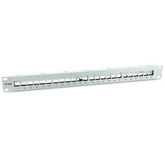 EQUIP - PATCH PANEL 24-PORTE KEYSTONE SCHERMATO, 1U 19" - Grigio Chiaro