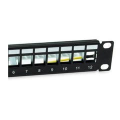 EQUIP - PATCH PANEL 12-PORTE KEYSTONE SCHERMATO, 1U 10" - Nero