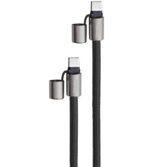 Cordino di ricarica USB-C e portacellulare 2 in 1 nero