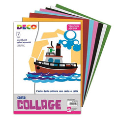 COLLAGE CARTA VELLUTATA ADESIVA