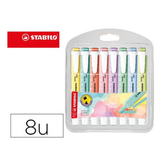 Evidenziatore - STABILO swing cool Pastel - Astuccio da 8 - Colori assortiti