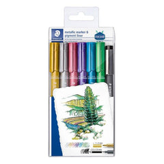 6+1 METALLIC PEN MARCATORI tratto 1 - 2 mm