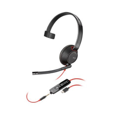Cuffie HP Poly Blackwire 5210 USB-C/A + AUX 3,5 mm