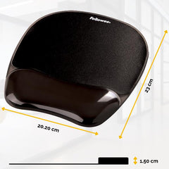 Mousepad poggiapolsi Crystal™ Gel Nero