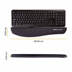 Fellowes Plushtouch Poggiapolsi con Microban, Nero