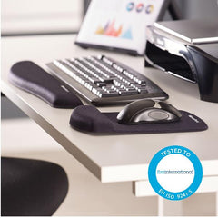 Fellowes Plushtouch Poggiapolsi con Microban, Nero