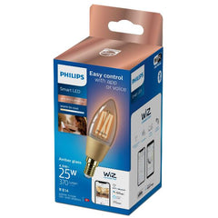 Lampadina a oliva a filamento ambra 4,9 W (Eq. 25 W) C35 E14