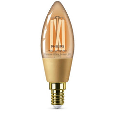 Lampadina a oliva a filamento ambra 4,9 W (Eq. 25 W) C35 E14