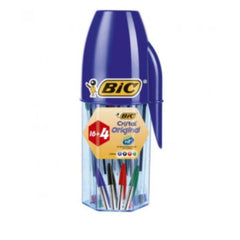 Bic - Mega Crystal penne a spera "assortiti "confezione da 20 (16+4)