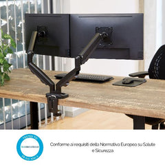 BRACCIO MONITOR DOPPIO EPPA COLORE NERO
