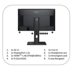 PRO MP275PG, FHD, 100Hz, HDMI/DP/VGA, PIVOT, SPEAKERS, EPEAT