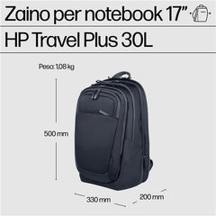 Zaino HP Travel Plus 30L per notebook da 17"