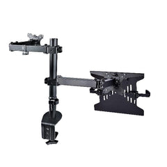 Braccio Monitor da Scrivania con Ripiano VESA Ventilato per Laptop (4.5kg) e Display fino a 32"